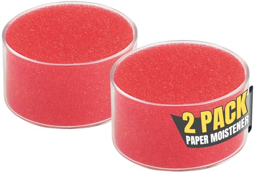 1InTheOffice Sponge Cup Moistener,Fingertip Paper Moistener,Finger Moistener For Paper (2 Pack)