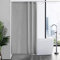 Furlinic Duschvorhang Textil Anti-schimmel Wasserdicht Waschbar Badvorhang aus Polyester Stoff Grau 120x200cm mit 8 Duschvorhangringen.