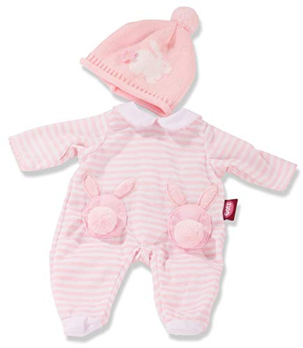 Götz 3403250 Babykombi Häschen - Puppenbekleidung Gr. S - 2-teiliges Bekleidungs- und Zubehörset für Babypuppen von 30 - 33 cm