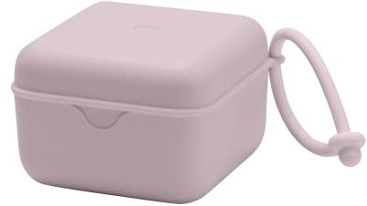 BIBS Pacifier Box with Strap. Soother Holder and Steriliser case. 100% BPA Free Food-Grade Material. Made in Denmark. Dusky Lilac