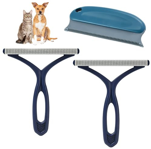 PNOOFR 3 Stück Fusselrasierer Tierhaarentferner, Tragbarer Fusselentferner, Anti Haar Fusselbürste, Katzenhaarentferner Kleiderbürste, für Teppich, Sofa, Kleidung, Matratzen, Tierhaar