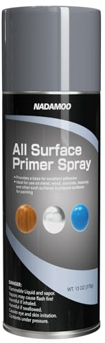 NADAMOO All Surface Primer Spray, One-Part Epoxy Primer Matte Gray, 1 Can, Enhance Adhesion for Multi Surface - Porcelain, Glass, Metal, Plastic, Wood