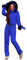Kostüm Damen Tier Jumpsuit Affe Snowboard Skianzug Plüschkragen Lässig warm halten verdicken heißer Outdoor-Sport Reißverschluss Skianzug Jogginghose Komplett Damen (Blue, M)