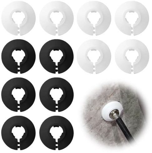 SULIUDAJI 12 Pièces Rosaces Simples De Radiateur, 16 Mm Rosace De Radiateur, Cache Tuyau Radiateur Pour Tuyaux Chauffage 16 Mm, Pour Tuyau De Chauffage D'Eau Rosace De Radiateur