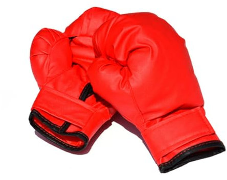 PAMINGONO Kids Boxhandschuhe Trainingshandschuhe Für Jungen Und Mädchen Schutzhandschuhe Für Kickboxen Karate Und Sparring Rot Verstellbar Atmungsaktiv Für Kampfsport Und Fitness
