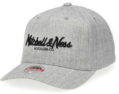 Mitchell & Ness Pinscript Casquette de baseball avec fermeture snapback rouge classique (réglable/extensible) pour homme, femme, enfant, unisexe, printemps, été, automne, hiver, Gris/noir, taille