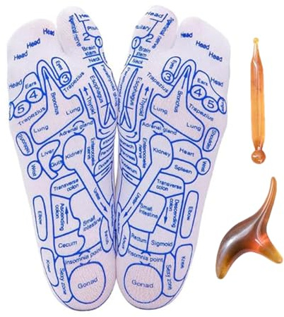 Calcetines Acupresión Pie - Puntos Reflexología Mujer, Calcetines Terapéuticos | Presión Calmante Plantas, Ayuda Relajante Hogar Dolor Pies Masaje Terapia Cuidado Bienestar