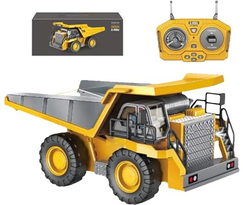 Remote Control Dump Truck - Remote Control Trucks for Kids 6+,Battery-powered RC Construction Toy Vehicles with Lights/Sounds for Boys Outdoor Playing