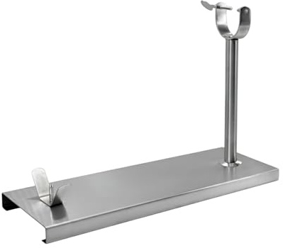 Fackelmann Jamonero Acero Inoxidable, Acero Inoxidable 49x34x16 cm, Base Antideslizante con Goma, Diseño Profesional y Minimalista, Alta Durabilidad, Apto para Uso Intensivo