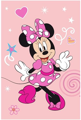 hermet Minnie Mouse Soft Blanket, Soft and Warm Sofa Blanket, 100 x 150 cm, Coral Bed Blanket