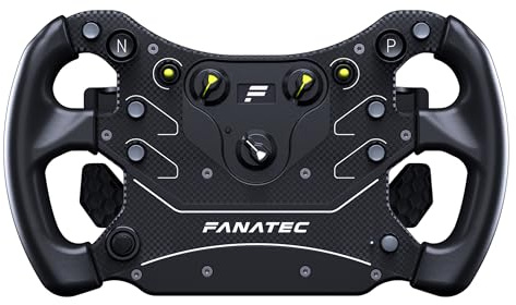 Corsair FANATEC Sim Racing CSL Steering Wheel GT3 – Overmolded Grips, Custom Magnetic Shifters, Dual Analog Paddles, OLED Display, QR2 Lite Wheel-Side Preinstalled – PC, Xbox