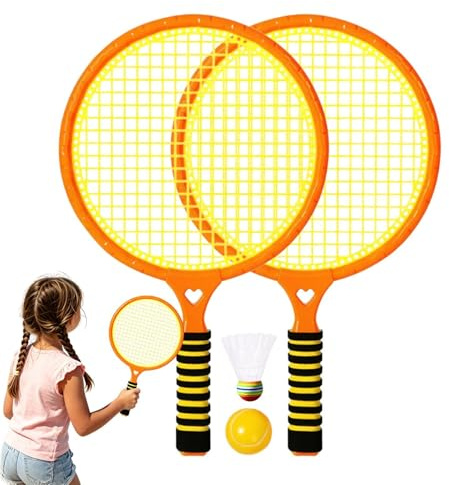 Badmintonracket för barn sport tennisspel för barn | Bärbar badminton set för strand, trädgård, park, camping, skola, uteplats, familjesammankomster och födelsedagar
