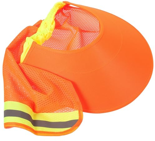Toddmomy Visera de Casco de Seguridad Parasol de ala Completa Naranja, Protección Solar UV y Gran Cobertura para Trabajos de Construcción y Jardinería, Decoracion Verano