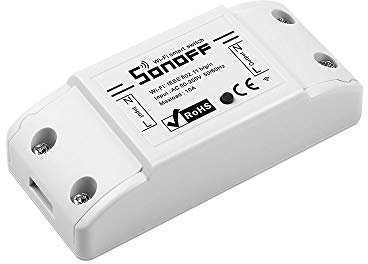 SONOFF Basic R2 Interrupteur Connecté WiFi,Commutateur Intelligent Compatible avec Alexa/Google Home/IFTTT,Contrôle à Distance,Commande Vocale,Fonction de Temps,Aucun Hub Requis