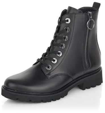 Remonte Femme Bottines D8671, Dame Bottines à Lacets,Semelle intérieure Amovible,Fermeture à glissière,Bottes,Schwarz,43 EU / 9 UK