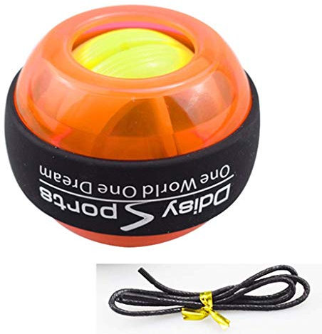 GLJ Gyroskopischer handtrainer Ball Wrist Arm Exerciser, Multifunktionaler Handgelenk Luminous Fitness Forcer, Kreiselverstärker, um Stress Abzubauen (Color : Orange)