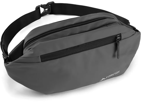 Bauchtasche Umhängetasche für Herren und Damen, Brusttasche Schultertasche Groß Wasserdicht Gürteltasche mit Flaschenhalter Crossbody Bag Sport Outdoor für Camping Wandern Fitness Lauf Fahrrad Reise