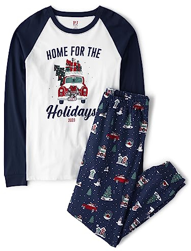 The Children's Place Baby Family Matching, Christmas Pajama Sets, Cotton, Home for Holidays, X-Small (Adult)