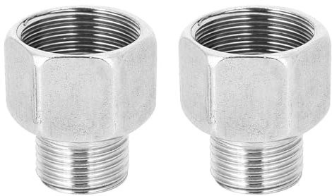 Aladeno 2 pièces réducteur à tête hexagonale en acier inoxydable adaptateur de tuyau fileté filetage mâle G1/2 filetage femelle G3/4 adaptateur de raccord de tuyau fileté robuste