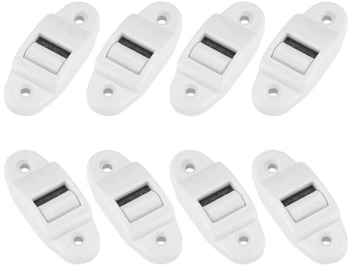 WeddHuis 8 Stück Gurtführung Rolladen Gurtdurchführung 14mm,Rollo Gurtband Gurtführung,Rolladen Gurtführung mit Rolle und Bürste,40 mm Lochabstand