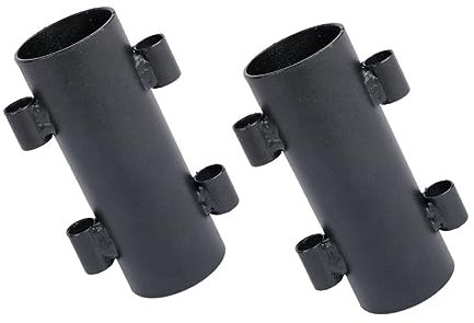 BESPORTBLE 1 Juego Fijador De Poste De Toldo Pabellón Postes De Lona para Tienda De Campaña Carpa De Camuflaje Fijador De Poste De Dosel Estante del Poste del Dosel Planchar Black 2 Piezas