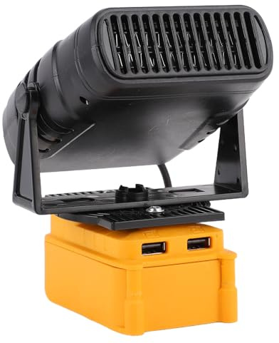 Stufetta Portatile con Angolo Regolabile 55-85 200 W Alimentata a Batteria e 2 Uscite USB