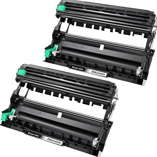 MEGOFFICE DR2400 Unità Tamburo Compatibile per Brother DR-2400 Tamburo per MFC-L2710DN MFC-L2710DW MFC-L2730DW L2750DW DCP-L2510D DCP-L2530DW DCP-L2550DN HL-L2310D HL-L2350DW HL-L2357DW(2 Nero)