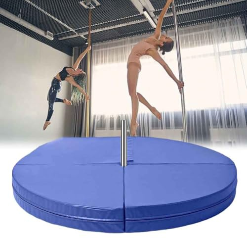 TT-YEC Professionell gymnastik poledance matta, hemma pole dance anti-fall matta, lätt och hopfällbar, halkfri och slitstark yogamatta, stor dansmatta