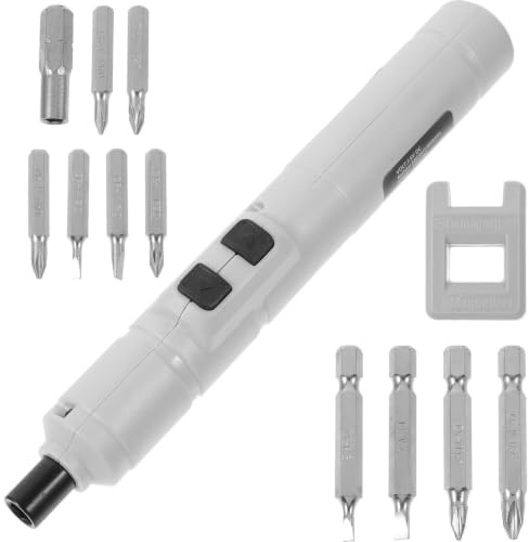 Mini Tournevis Électrique 1 Set 10 Embouts Rechargeable 1100mah | Boîtier en Plastique, Acier Allié, Léger pour Usage Prolongé, Vissage et Dévissage Faciles