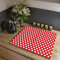 banjado® Herdabdeckplatte Glas 2-teilig 60x52 cm/Schneidebrett Herdabdeckung mit Motiv Punkte Rot/Herdabdeckplatten Ceranfeld 2teilig / Schneidebrett Glas individuell einsetzbar