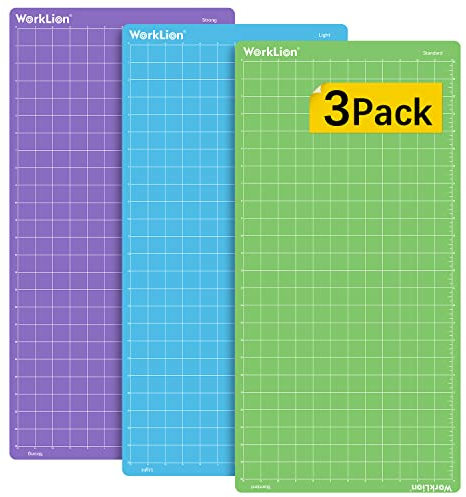 WORKLION Schneidematte 30x60 für Cricut: Cricut Explore One/Air/Air 2/Maker Variety Adhesive Sticky (Standard Grip, Light Grip, Strong Grip), rutschfeste strapazierfähige Matte, Ersatzzubehör