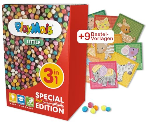 Playmais Little 3in1 für Kinder ab 3 Jahren | Motorik-Spielzeug mit 5.000 Vorlagen | Fördert Kreativität & Feinmotorik…