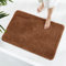GONICVIN Teppich, 50 x 80 cm Flauschige Mikrofaser Waschbarer Badteppich Badematte, rutschfest Badezimmerteppich für Badezimmer, Wohnzimmer (Braun)