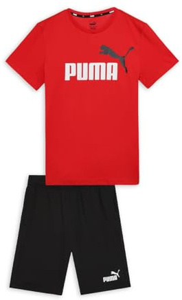 Puma Jungen ESS Tee and Shorts Set Kids Tracksuit, B for All TIME RED, 116 EU