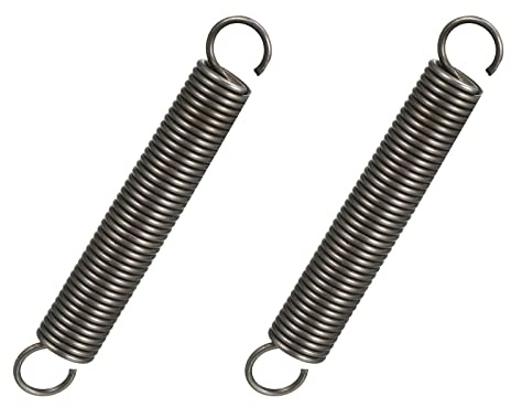 QUARKZMAN 70mm Libero Lunghezza Doppio Gancio Tensione Molla x 2 Pezzi Metallo Estensione Elicoidale Molla Spirale per Industriale Macchine, [Nero]