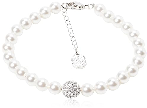 Swarovski Swa Remix Strand, Kristallperle, Weiß, Rhodiniert
