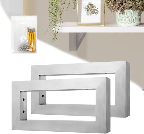 NAIZY 2 mensole da parete 35 x 15 cm, in acciaio inox, per lavabo, stabile supporto per asciugamani, con set completo di accessori di montaggio