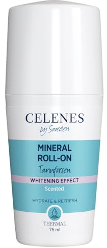 Celenes by Sweden Thermal Mineral Roll-On Deodorant - Aufhellende Wirkung Tannforsen, Aluminiumfrei, Parabenfrei, 75ml - 2ER PACK