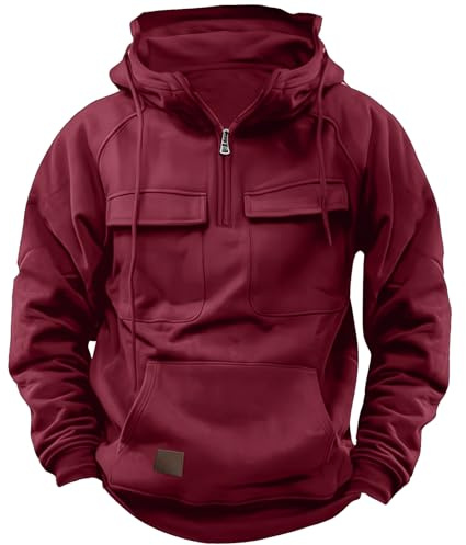 Hello MrLin Cargo Hoodies For Men UK Tactical Sweatshirt Zip Up Hoodies Workout Gym Men Fashion Outdoor Work Hoodie Sweatshirts for men