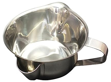 Garneck Colador de de Gran Diámetro de 16 Cm Recipiente Separador de de Acero Inoxidable para Sopa para Una Cocina Saludable