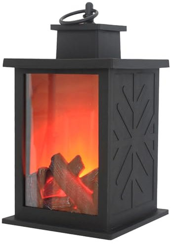 Cheminée électrique sans Fonte de cheminée à LED réaliste Lanterne Titulaire de Table à Table à Table à Table électrique électrique Fire pour la décoration de décoration de la décoration de la Maison