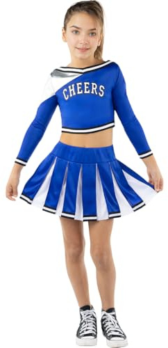Funidelia | Costume da cheerleader USA per ragazza per bambina Cheerleader & Football Americano - Costume per bambini e accessori per Feste, Carnevale e Halloween - Taglia 10-12 anni