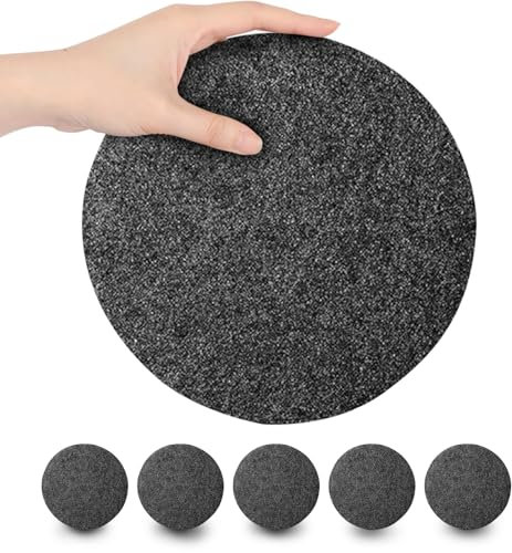 6 Stück Filzuntersetzer Rund Ø 20cm – Robuste Untersetzer aus Filz in Anthrazit für Gläser, Töpfe, Schüsseln – Topfuntersetzer & Tischschoner