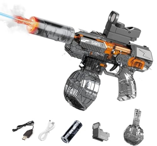 Elektrisk vattenpistol, simulerad med lätt sprejdimma, rekyl, vattensprutpistol, 8–10 m stor räckvidd vattenpistol leksak, sommar vattenleksak vattenpistol för barn vuxna