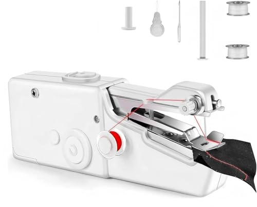Gorrbinfen Mini machine à coudre portable pour la maison et les voyages, idéale pour les points rapides et les projets de bricolage