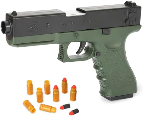 Festicy Pistola de juguete falsa para disfraz de adultos y niños, para carnaval y carnaval, pistola como agente secreto
