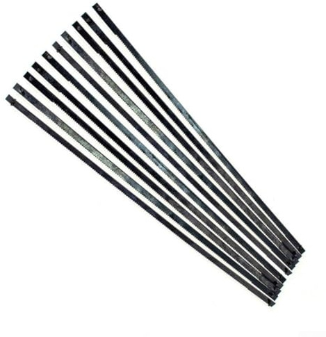 Lot de 10 lames de scie à chantourner avec TPI 24 dents fines pour le travail du bois, compatible avec les cadres de scie à chantourner de 16,5 cm pour scie à chantourner dur et doux