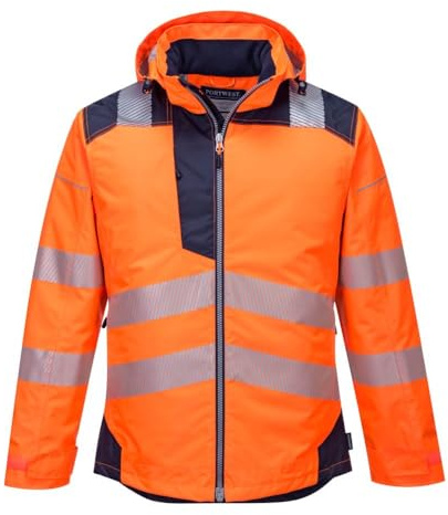 Portwest Parka HV PW3, Couleur: Orange/Noir, Taille: XL, T400OBRXL