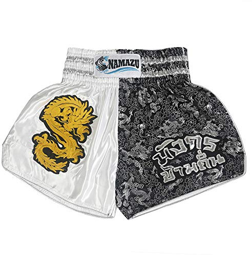 NAMAZU Muay Thai Shorts for Men and Women, High Grade MMA Gym Boxing Kickboxing Shorts Workout Training Grappling Martial Arts Fight Shorts Clothing.
