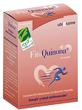 FitoQuinona®10 - Coenzima Q10 con Tecnología Fitosoma® para Máxima Absorción - Con Vitamina C y B1 - Reduce Cansancio y Fatiga - Apoya Energía Celular y Salud Cardiovascular - 60 Cápsulas